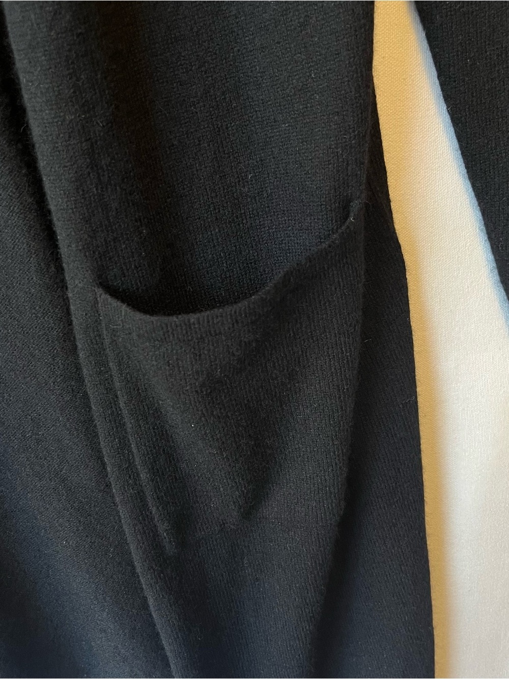Charter Club 100% Cashmere hooded cardigan M Black Open front Long Womens - Picture 5 of 9